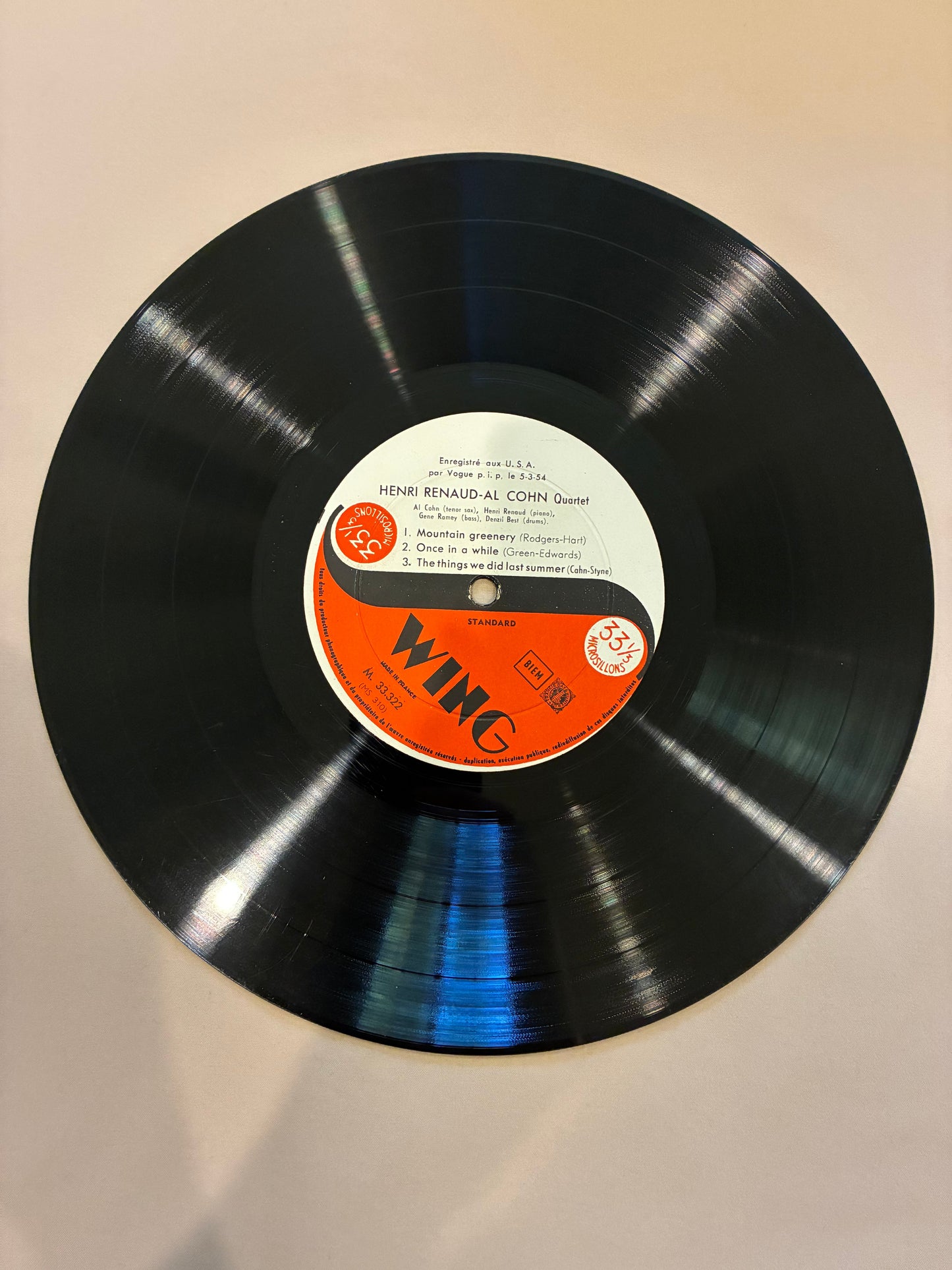 Henri Renaud-Al Cohn Quartet – Nous Rapporte Des U.S.A.