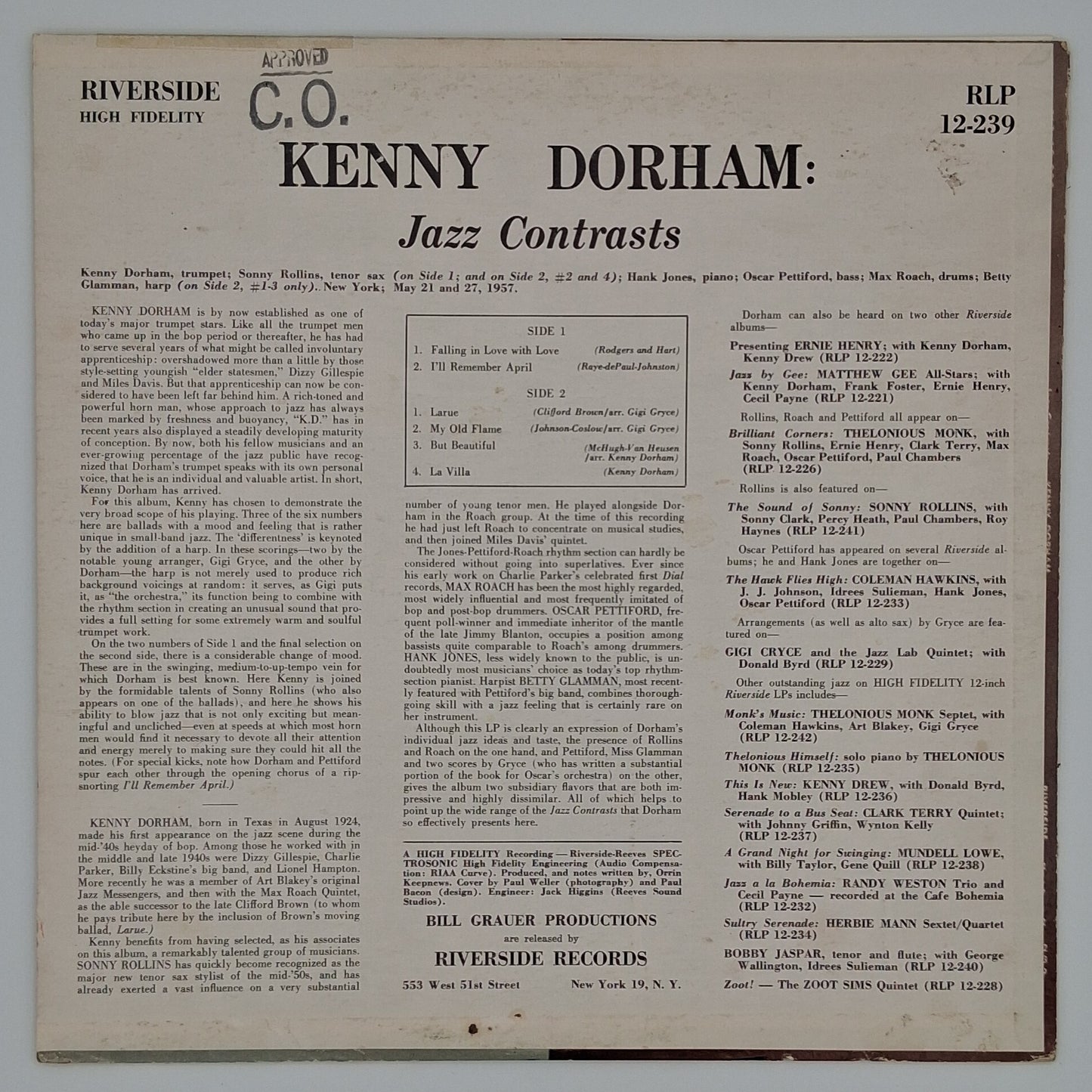 Kenny Dorham – Jazz Contrasts