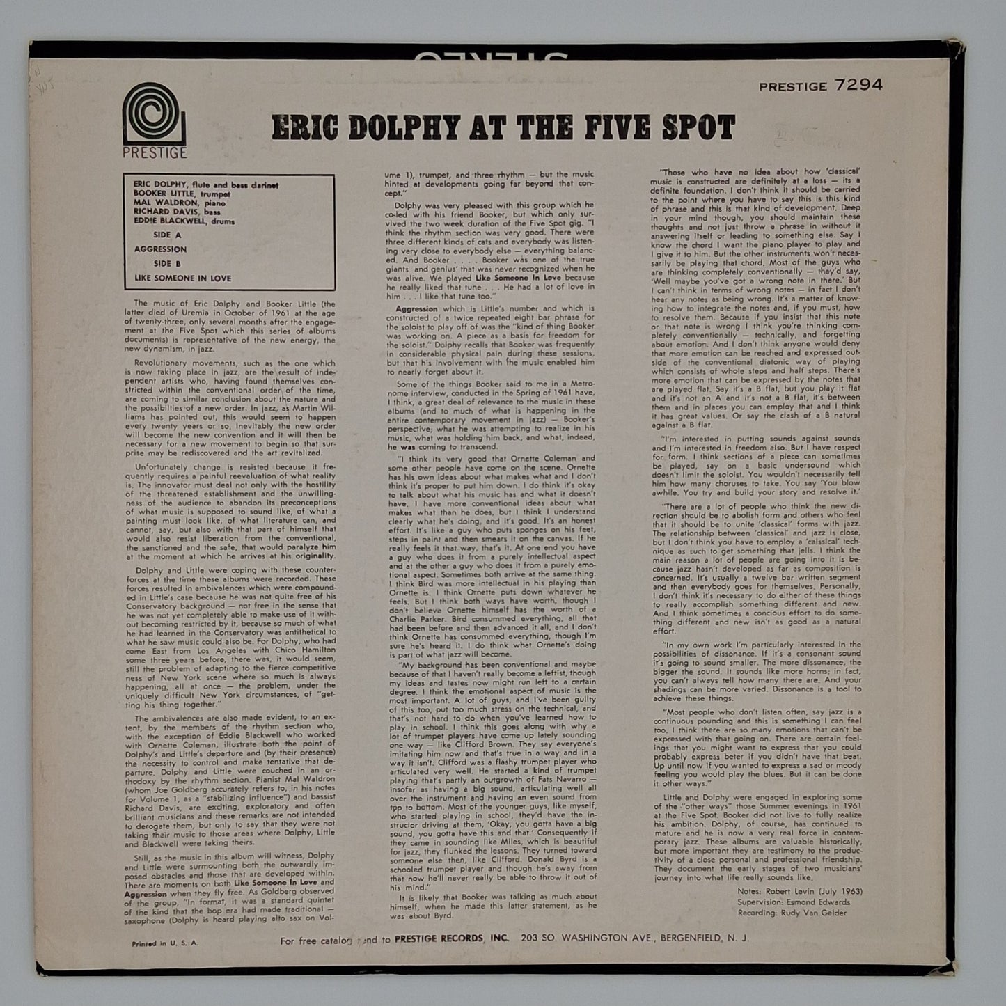 Eric Dolphy – At The Five Spot Volume 2