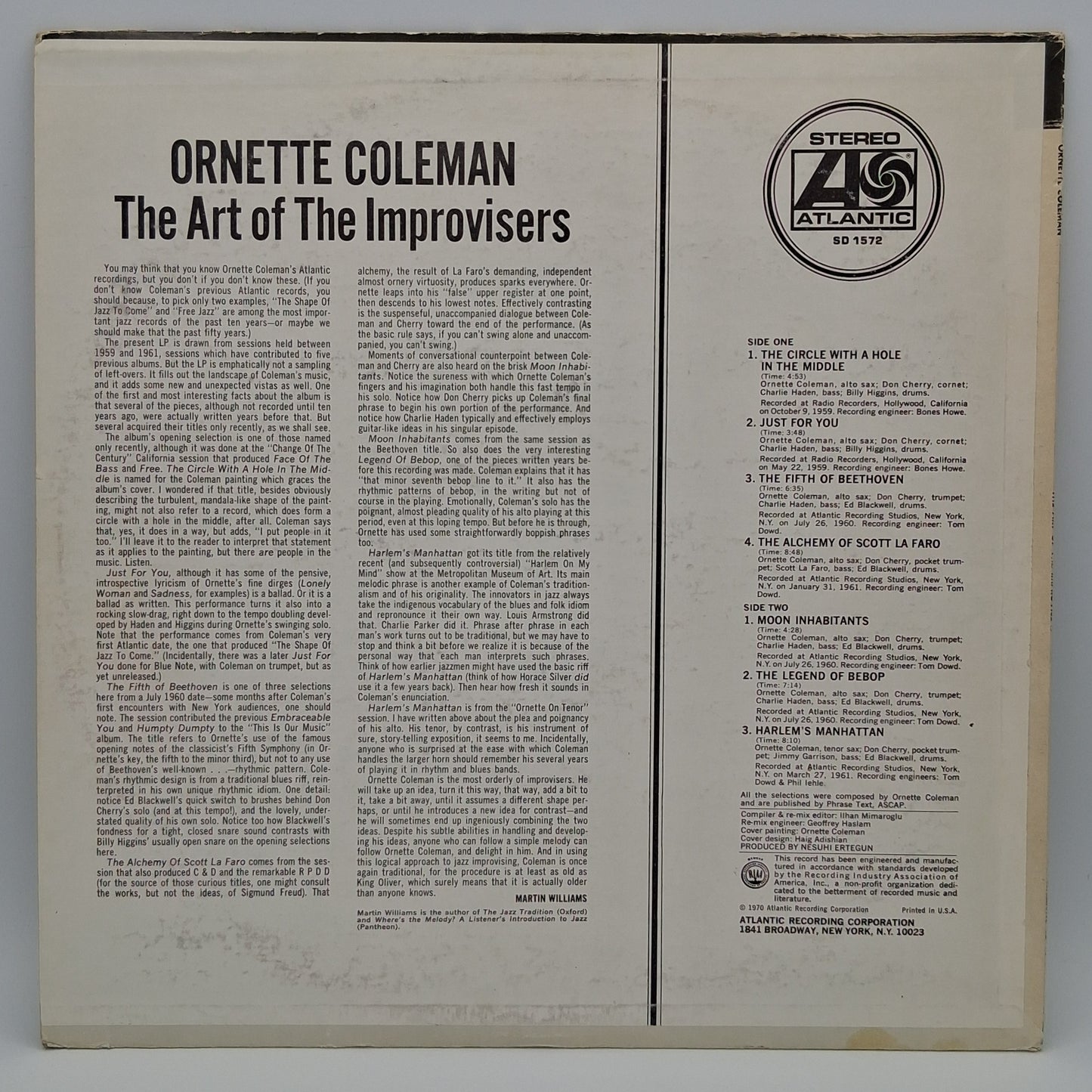 Ornette Coleman – The Art Of The Improvisers