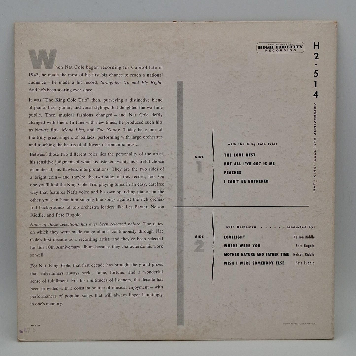 Nat 'King' Cole – 10th Anniversary Part 2