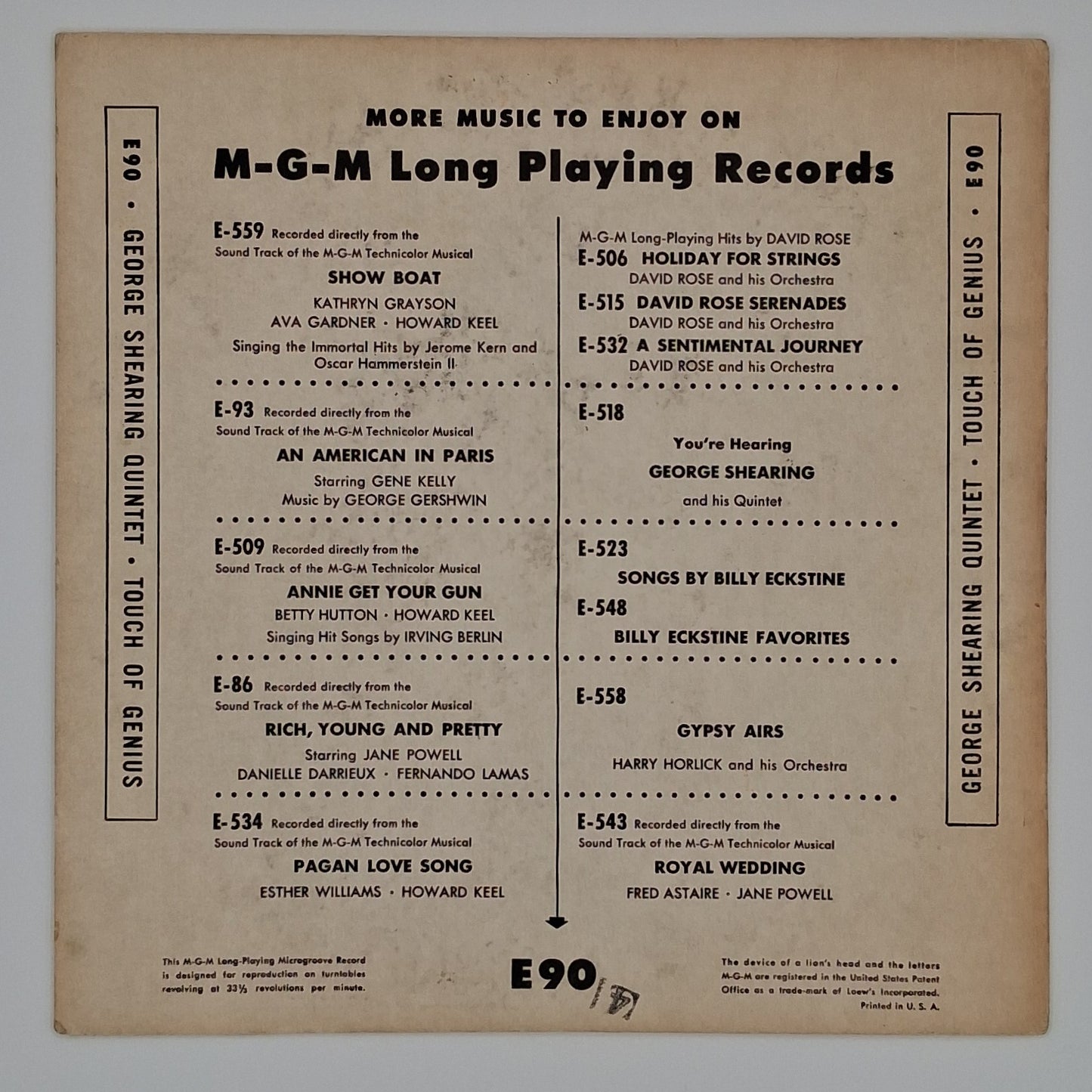 The George Shearing Quintet – Touch Of Genius!