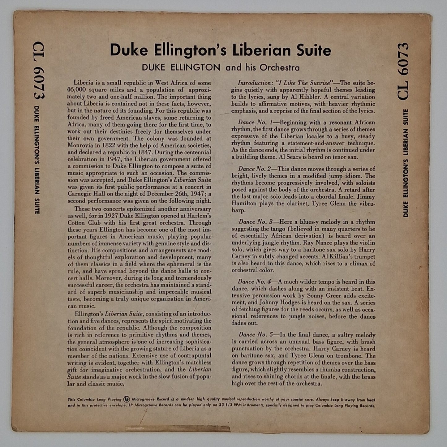 Duke Ellington And His Orchestra – Duke Ellington's Liberian Suite