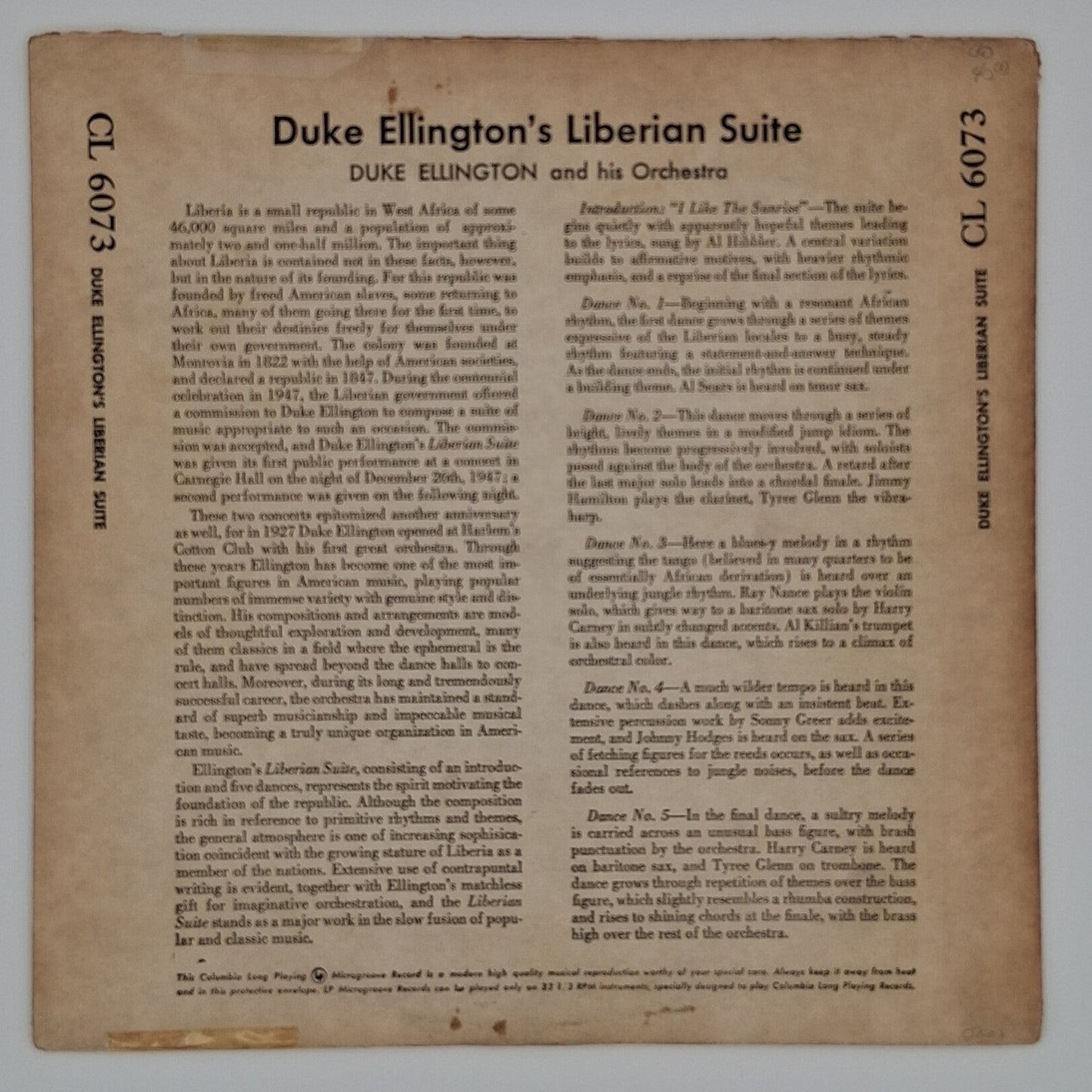 Duke Ellington And His Orchestra – Duke Ellington's Liberian Suite