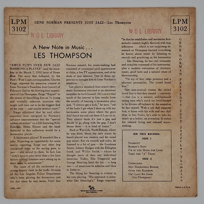 Les Thompson – Gene Norman Presents "Just Jazz" Featuring Les Thompson And His Harmonica