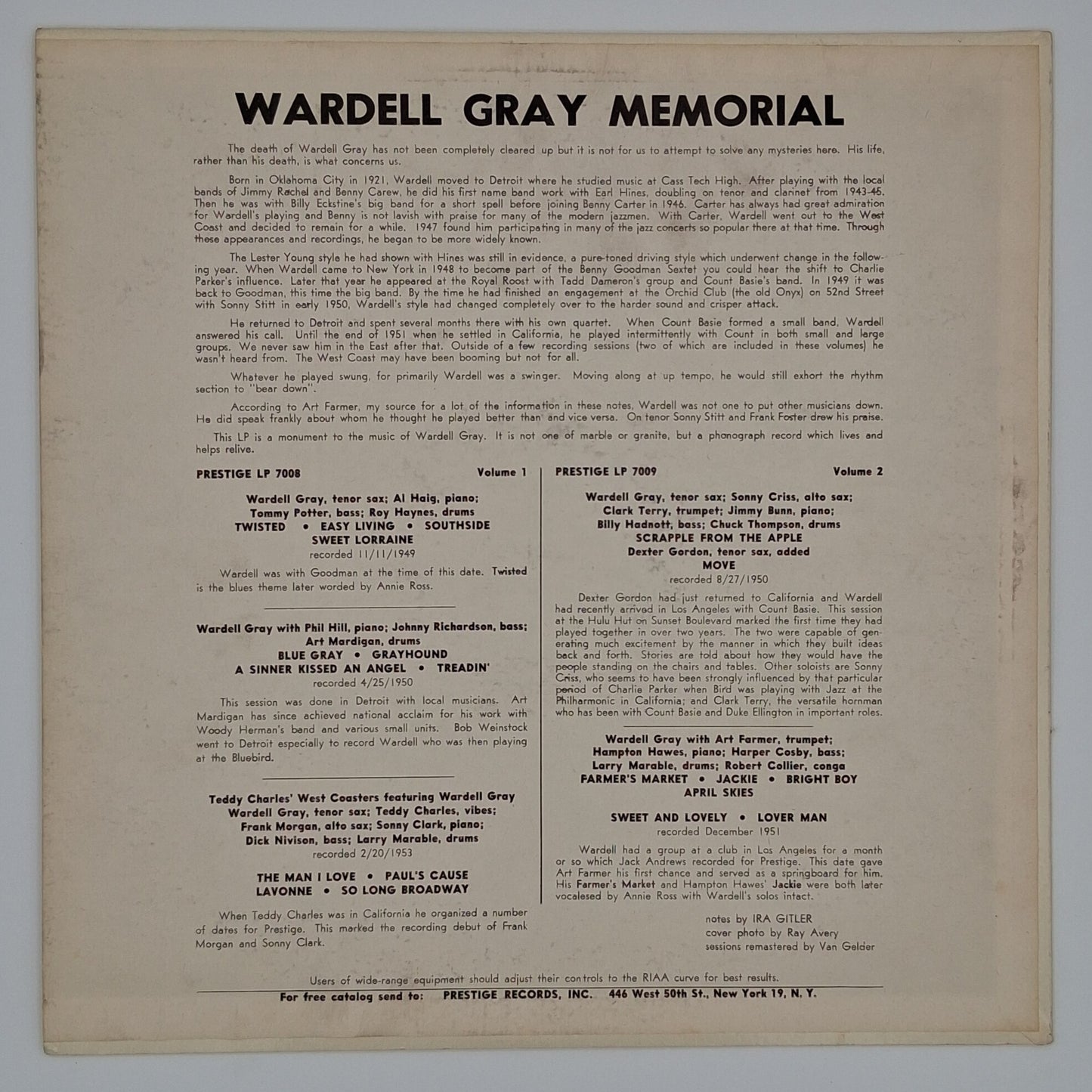 Wardell Gray – Memorial Volume 2
