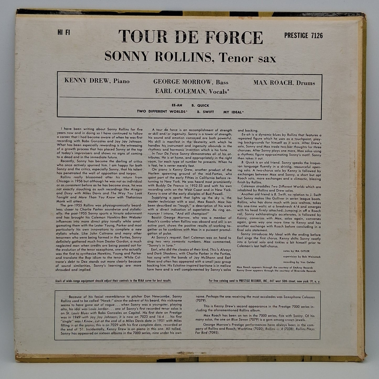 Sonny Rollins – Tour De Force