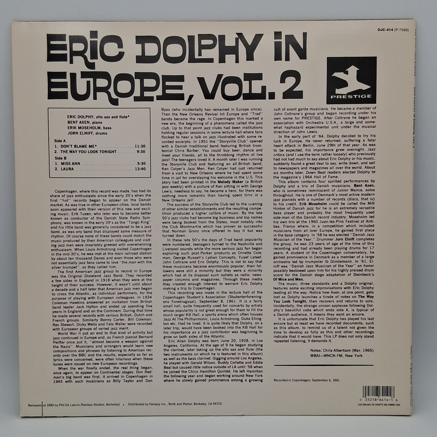 Eric Dolphy – In Europe, Vol. 2