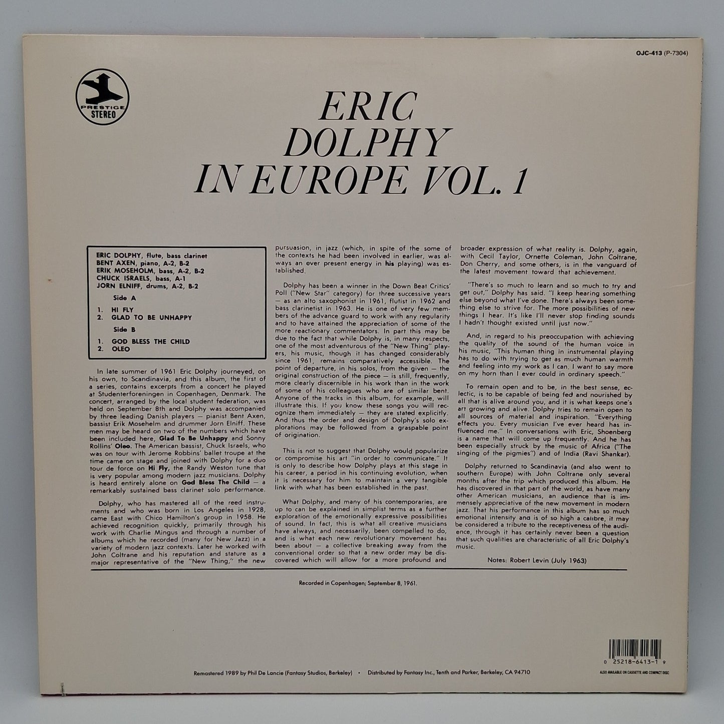 Eric Dolphy – In Europe, Vol. 1