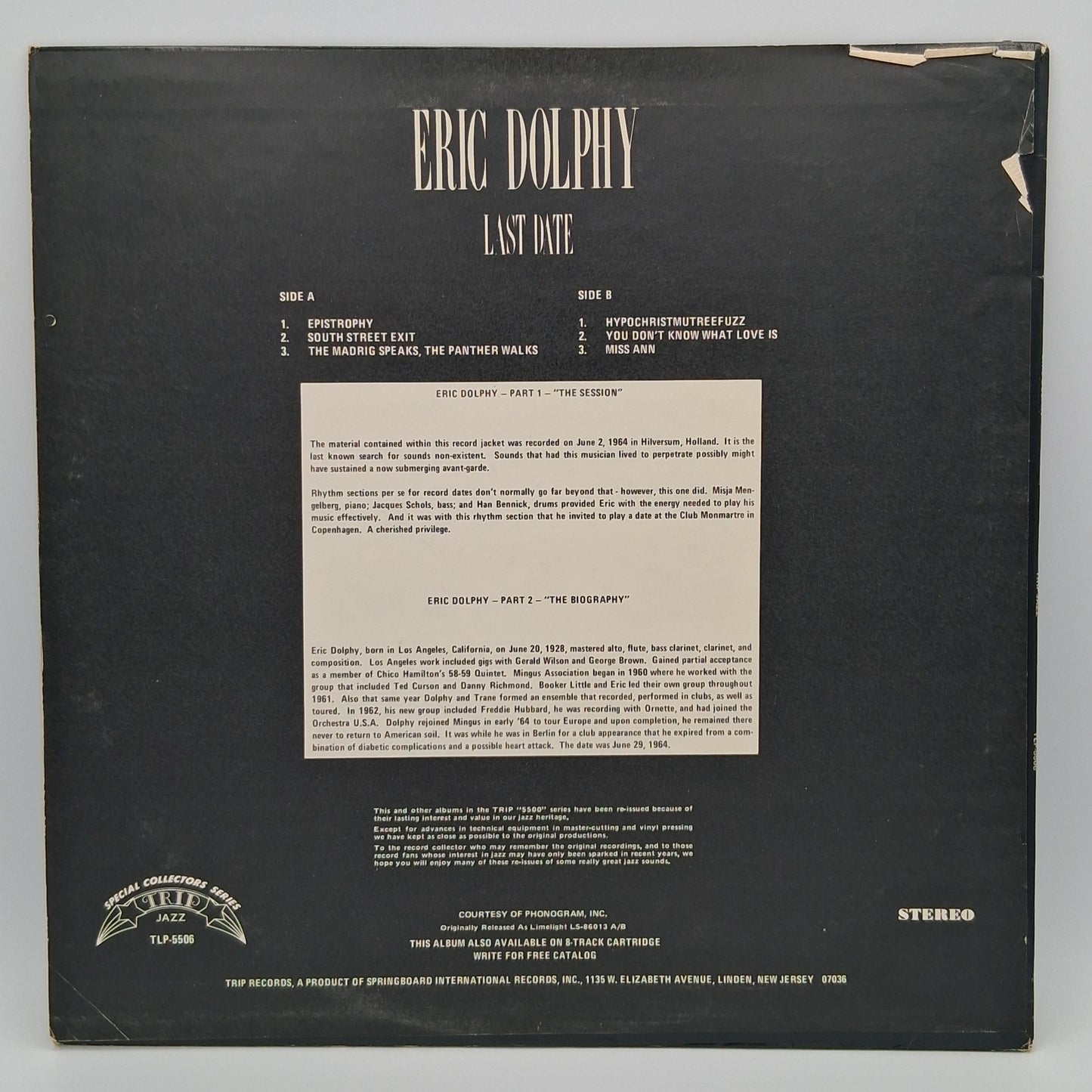Eric Dolphy – Last Date