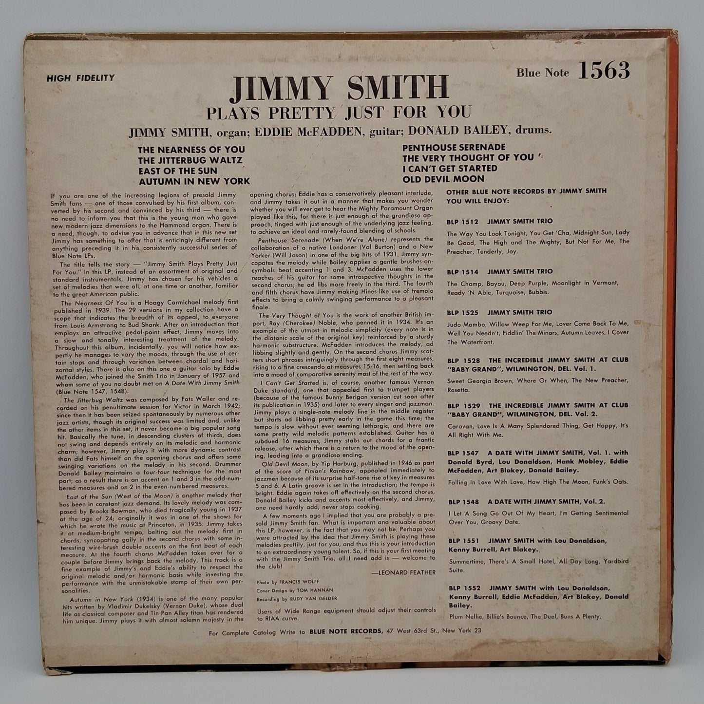 Jimmy Smith – Plays Pretty Just For You