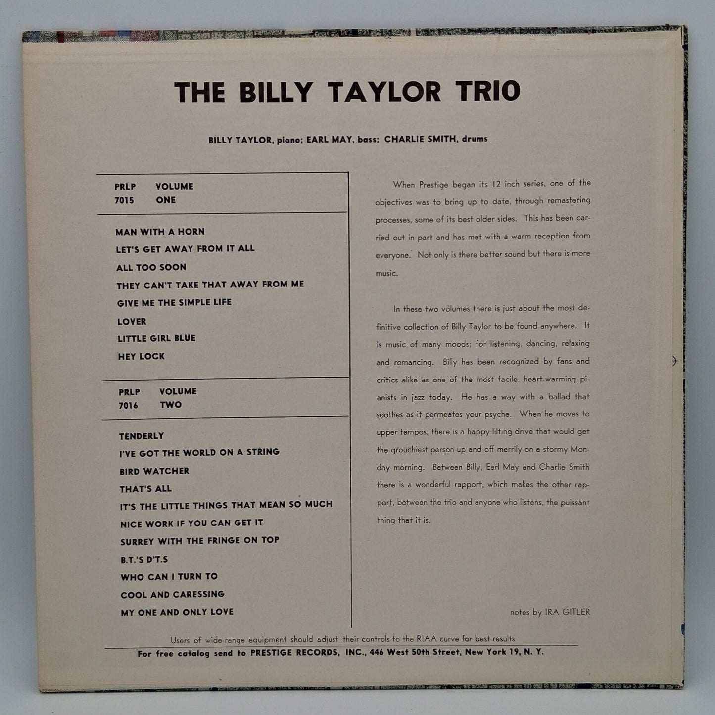 Billy Taylor Trio – Billy Taylor Trio Vol. 2