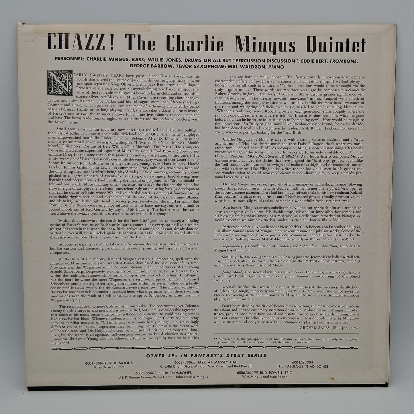 The Charlie Mingus Quintet – Chazz!