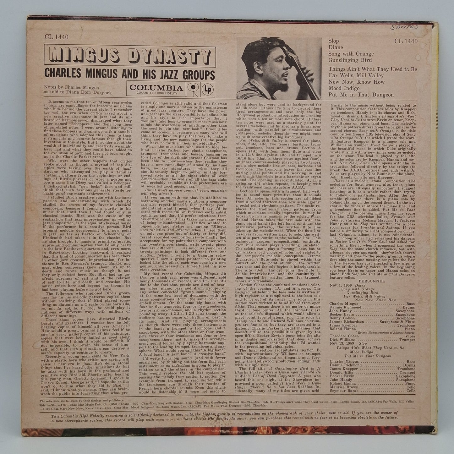 Charles Mingus And His Jazz Groups – Mingus Dynasty