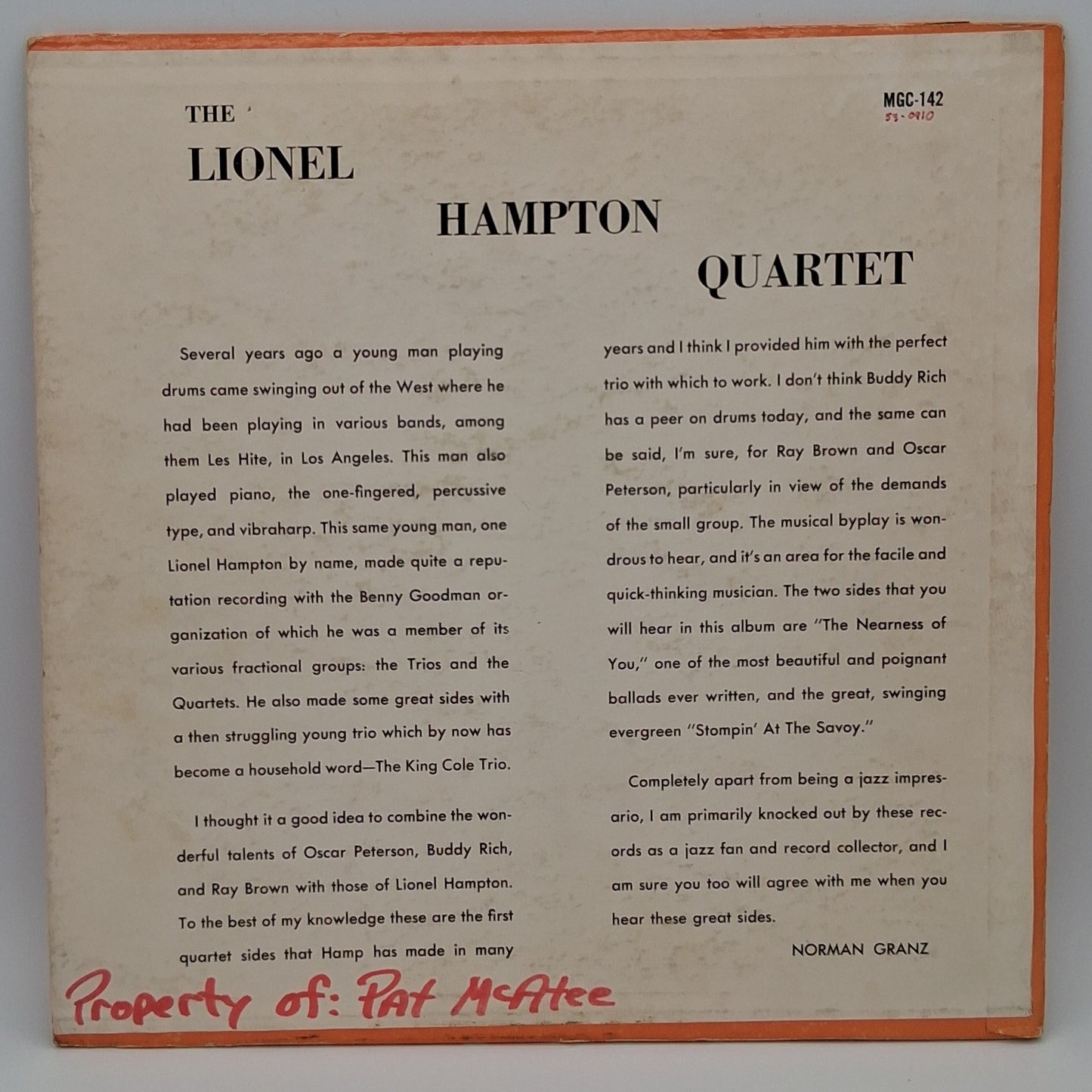 The Lionel Hampton Quartet – The Lionel Hampton Quartet