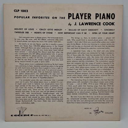 J. Lawrence Cook – Popular Favorites On The Player Piano