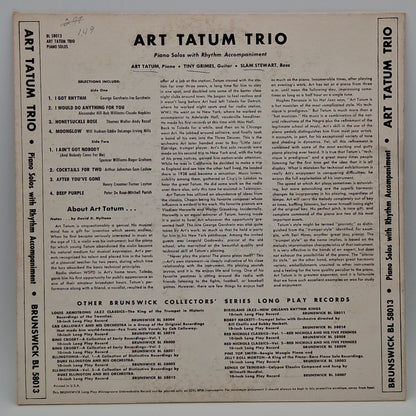 Art Tatum Trio – Piano Solos With Rhythm Accompaniment