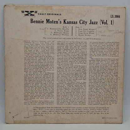 Bennie Moten's Kansas City Orchestra – Bennie Moten's Kansas City Jazz (Vol. 1)