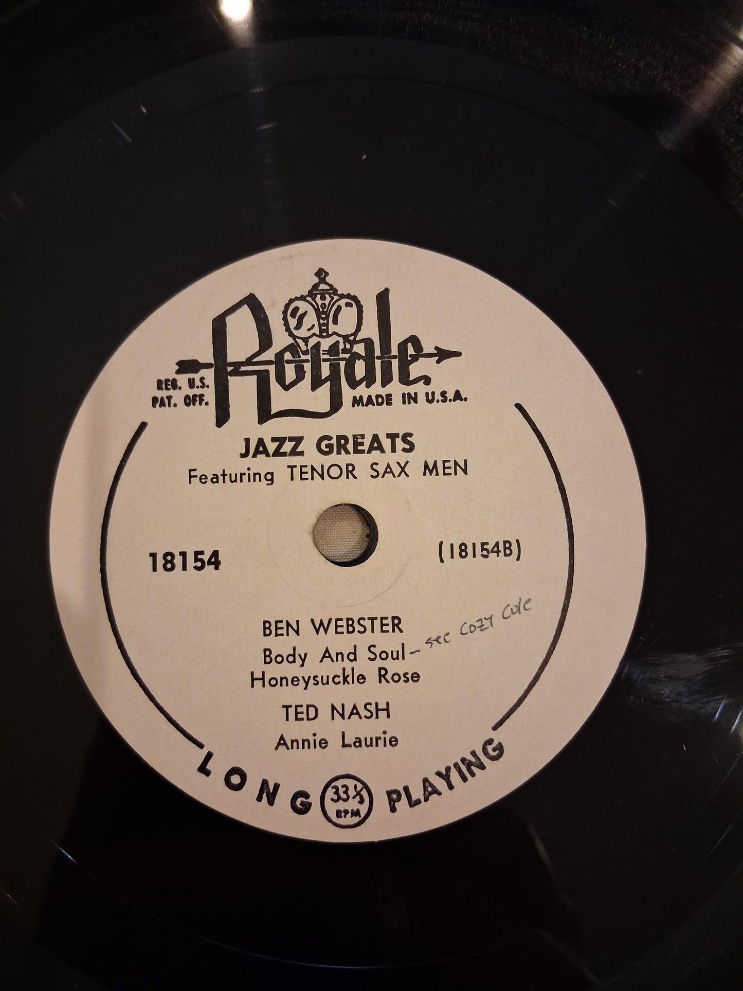 Various – Jazz Greats Featuring Tenor Sax Men