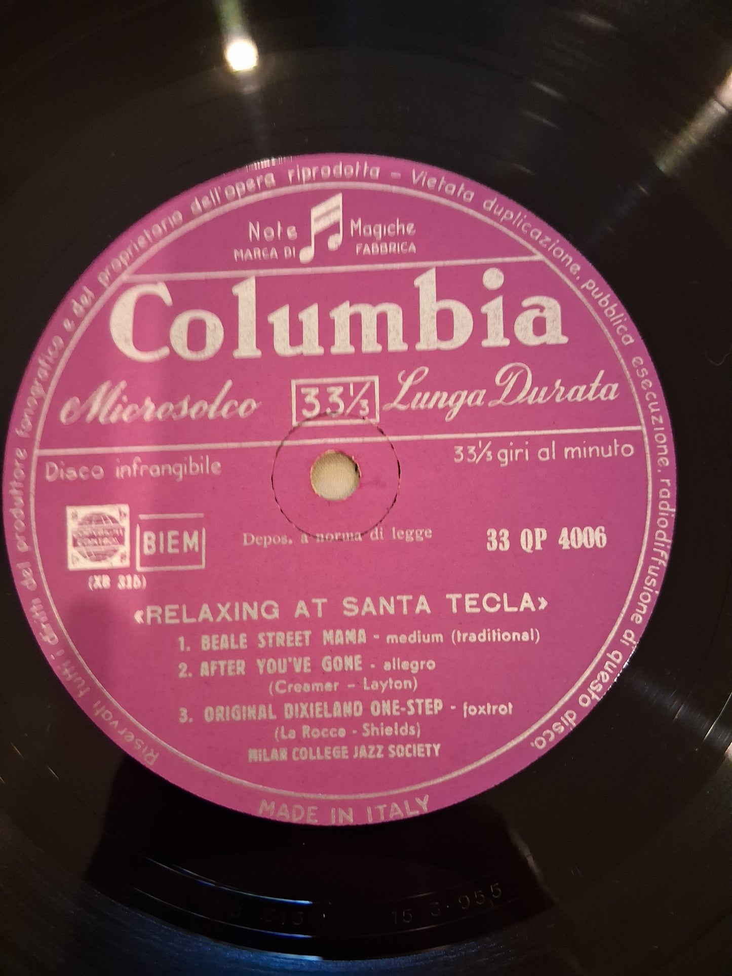 Milan College Jazz Society – Relaxing At Santa Tecla