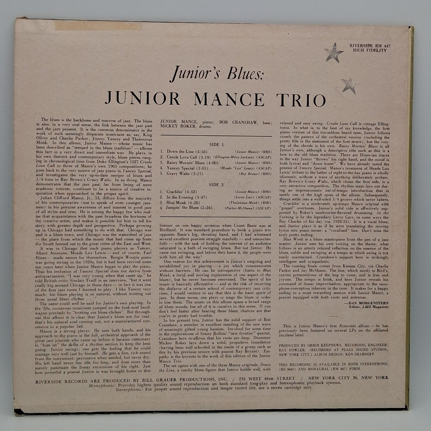 Junior Mance Trio – Junior's Blues