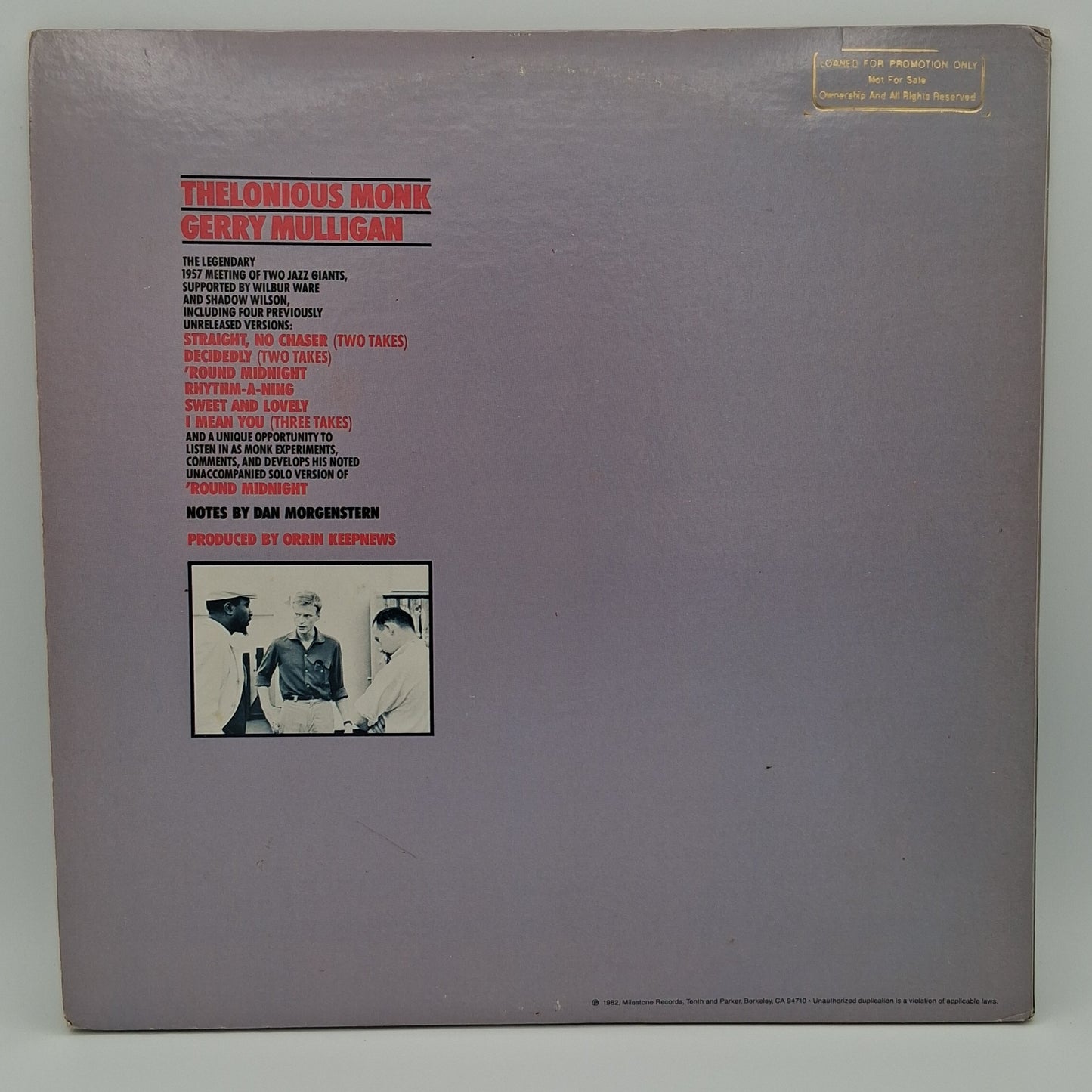 Thelonious Monk / Gerry Mulligan – 'Round Midnight