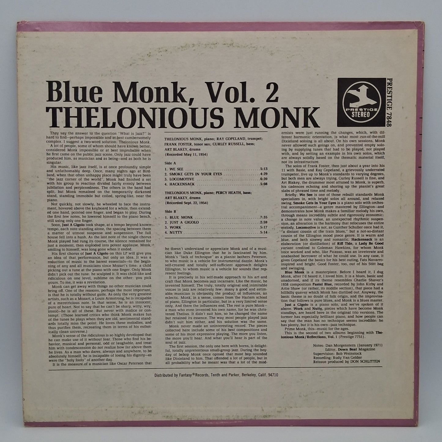 Thelonious Monk – Blue Monk, Vol. 2