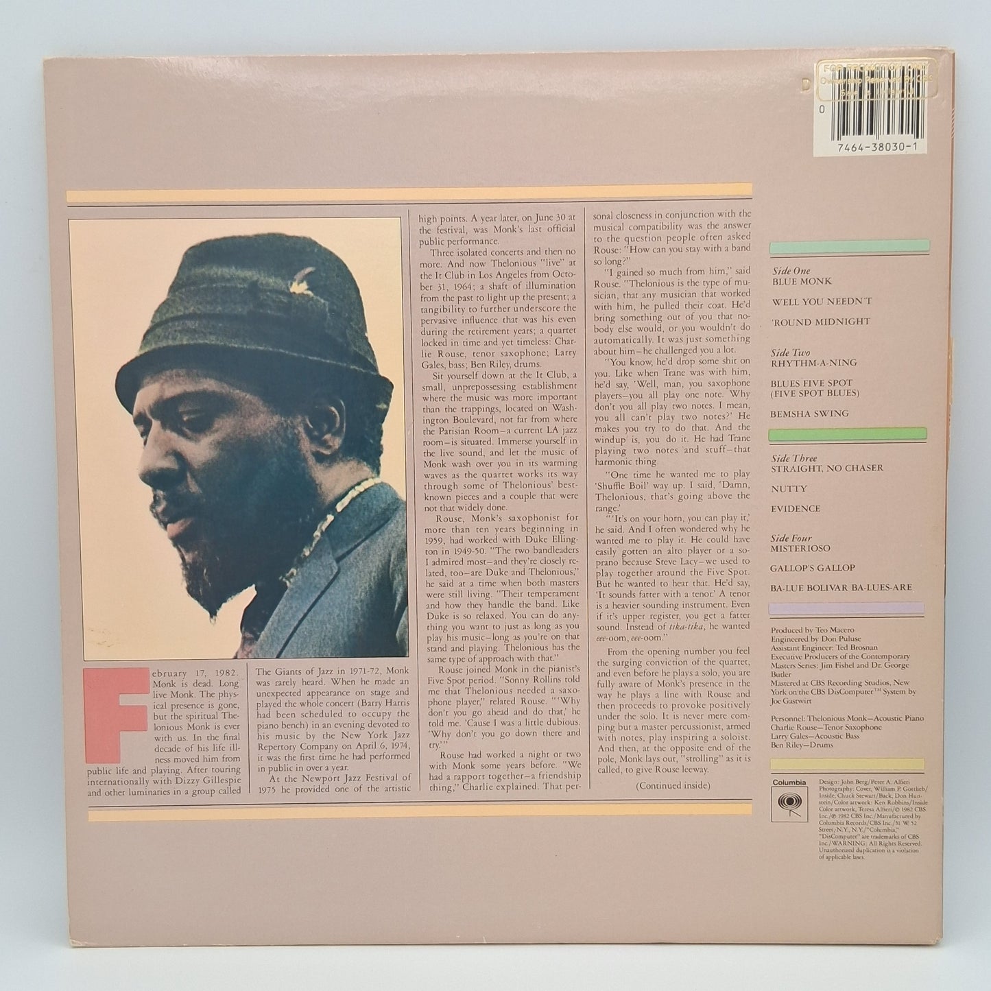 Thelonious Monk – Live At The It Club