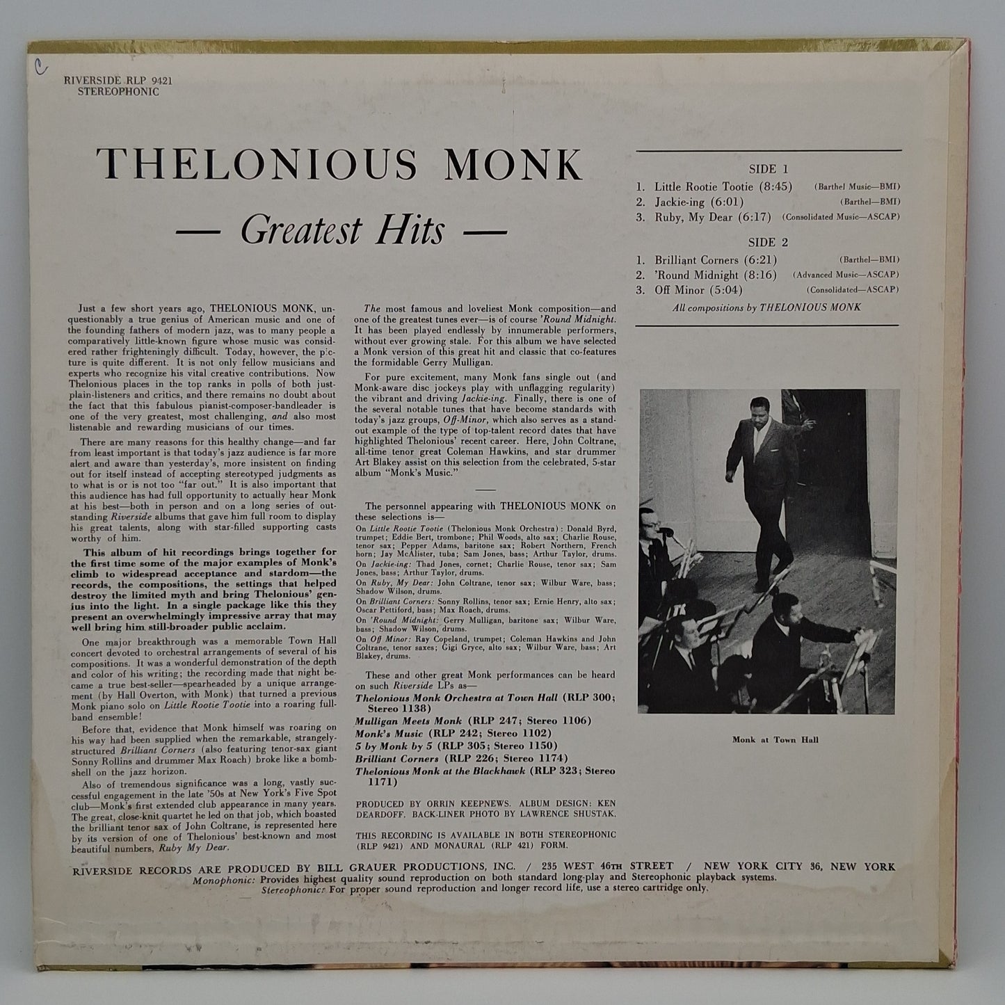 Thelonious Monk – Greatest Hits