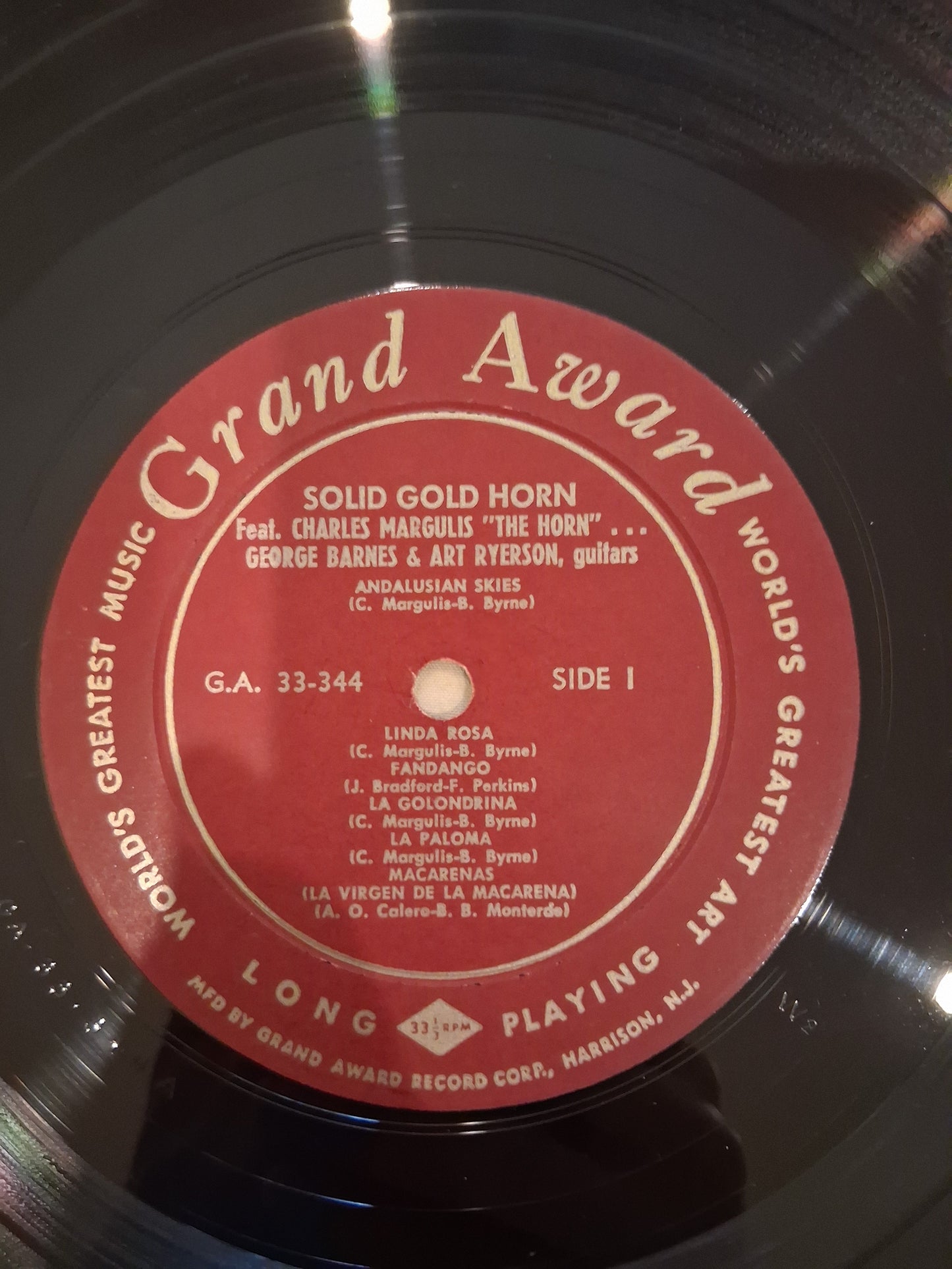 Charles Margulis, "The Horn"* – Solid Gold Horn