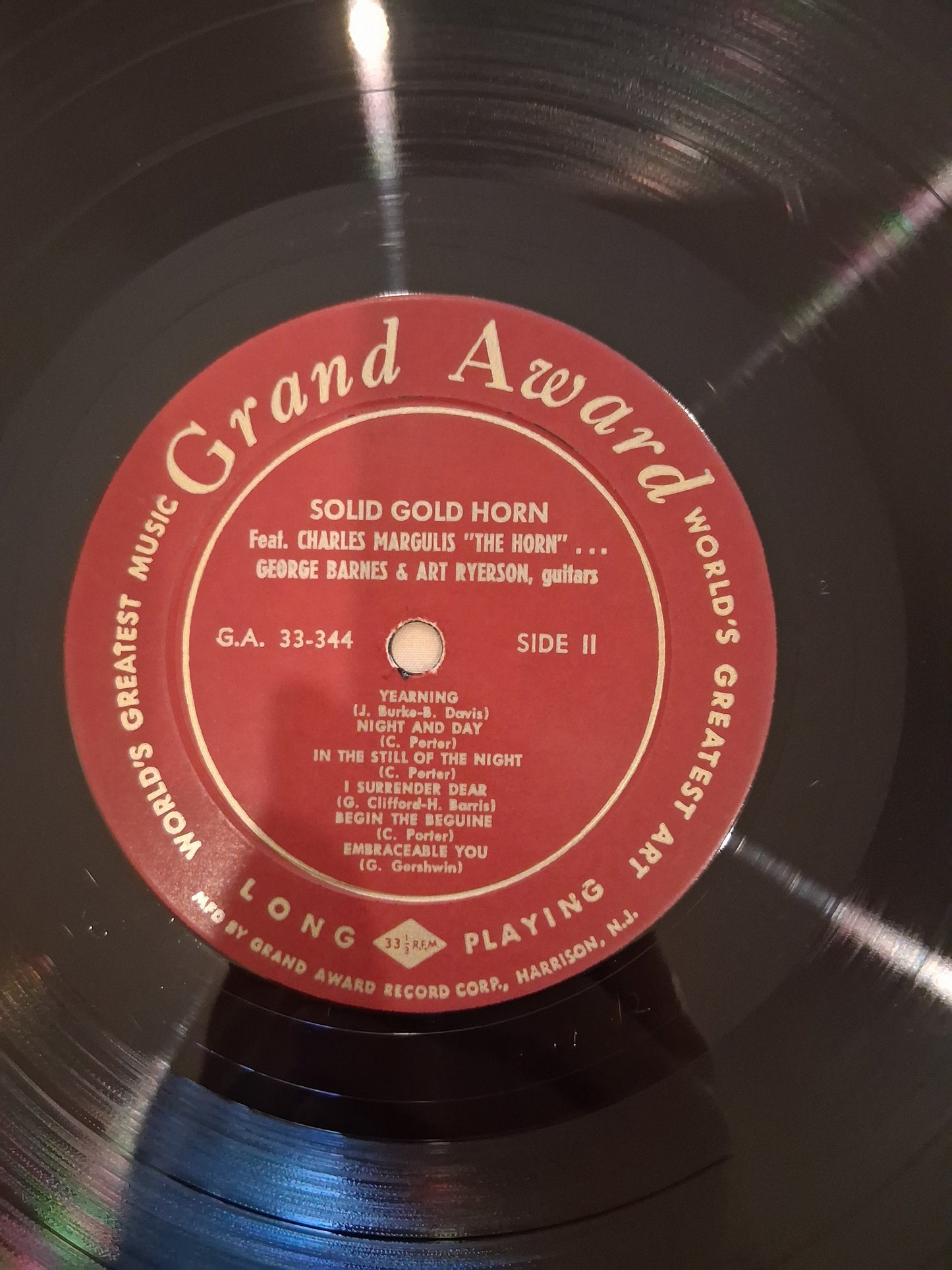 Charles Margulis, "The Horn"* – Solid Gold Horn