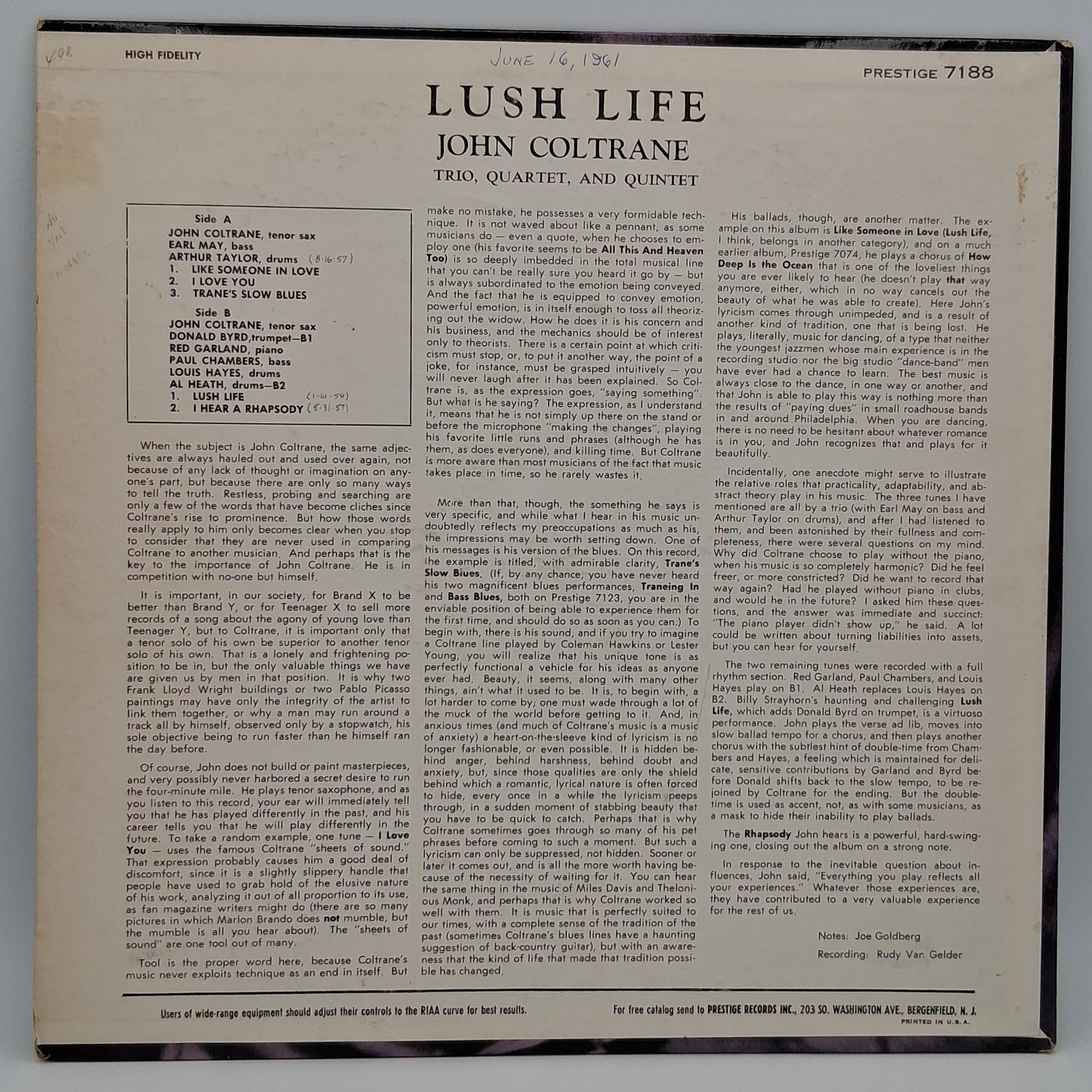 John Coltrane – Lush Life