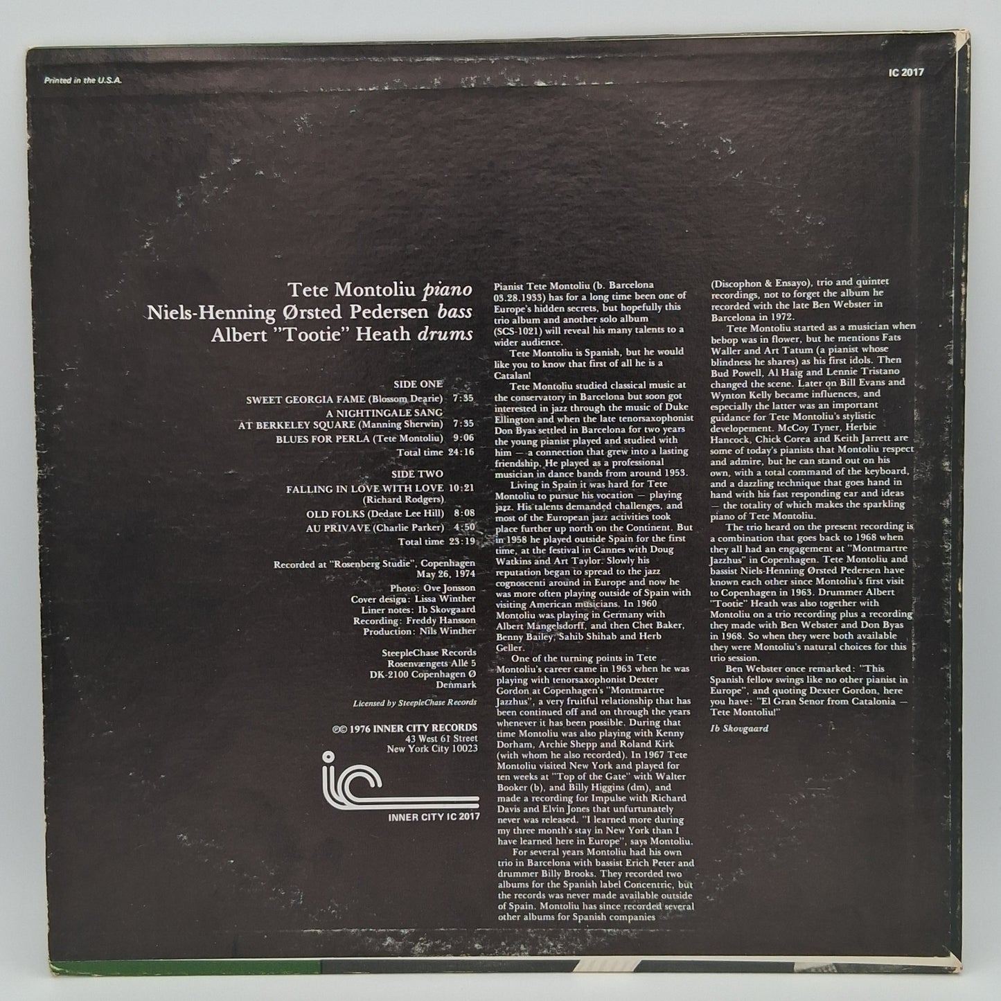 Tete Montoliu Trio – Catalonian Fire