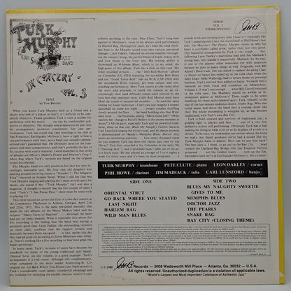 Turk Murphy & His San Francisco Jazz Band – In Concert - Vol. 3