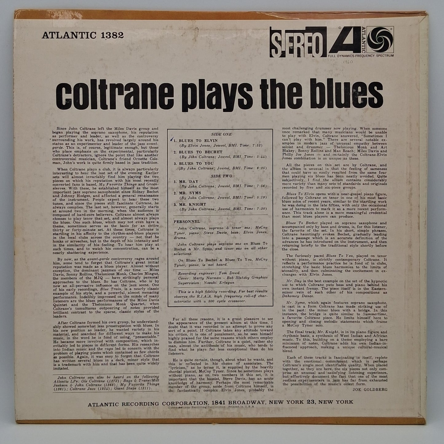 John Coltrane – Coltrane Plays The Blues