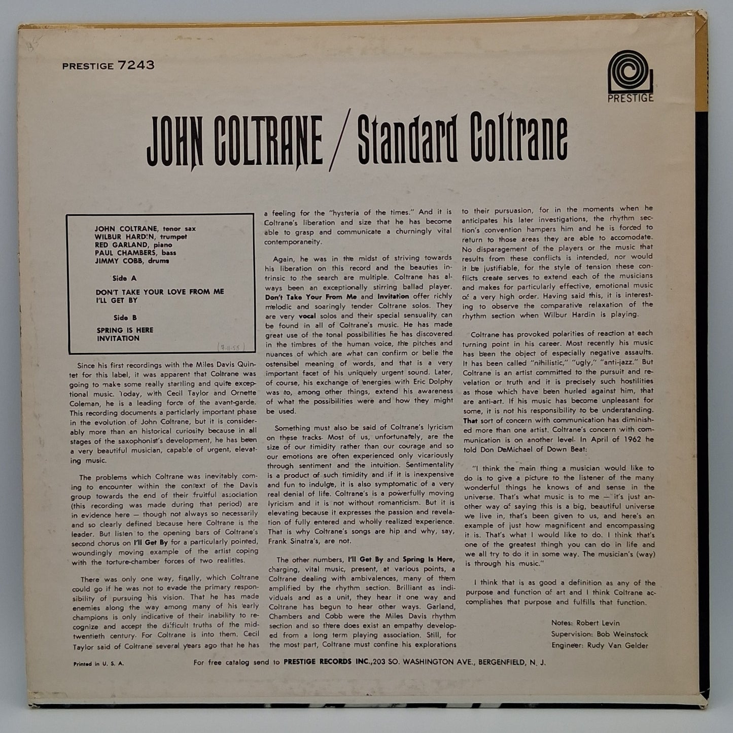 John Coltrane – Standard Coltrane