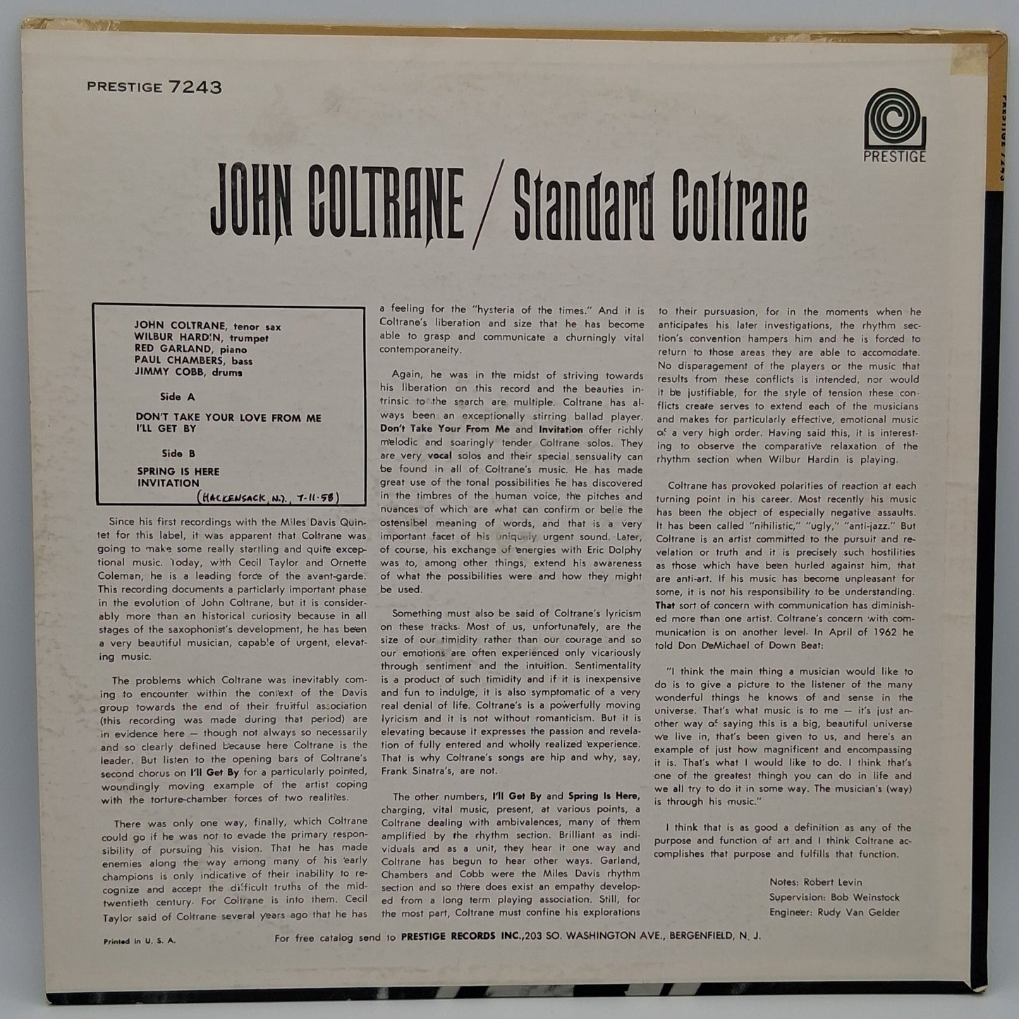 John Coltrane – Standard Coltrane