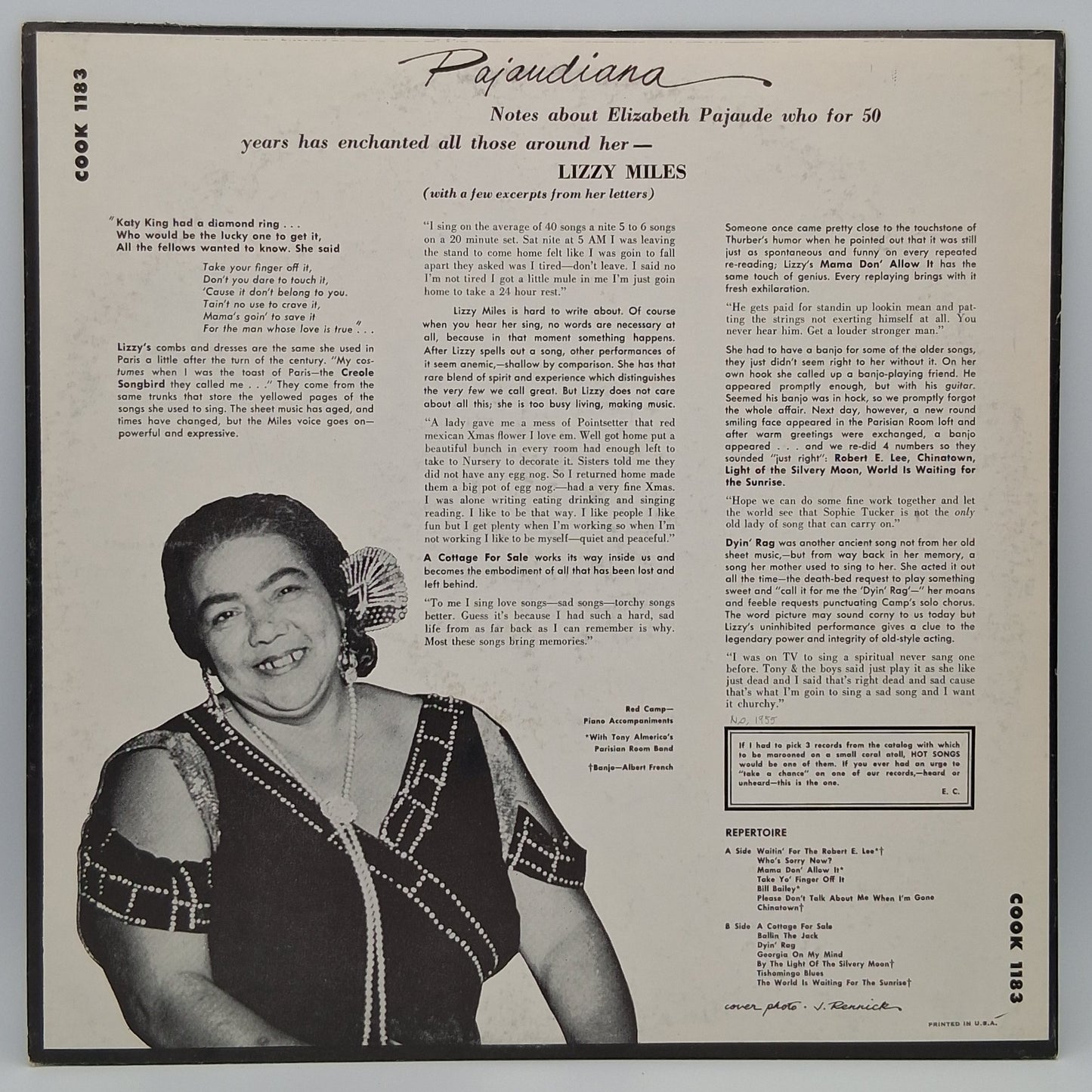 Lizzy Miles With Tony Almerico's Band – Hot Songs My Mother Taught Me
