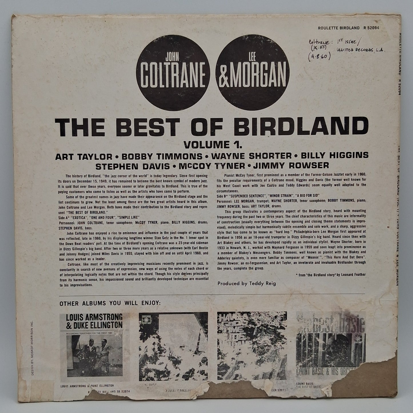 John Coltrane & Lee Morgan – The Best Of Birdland: Volume 1.