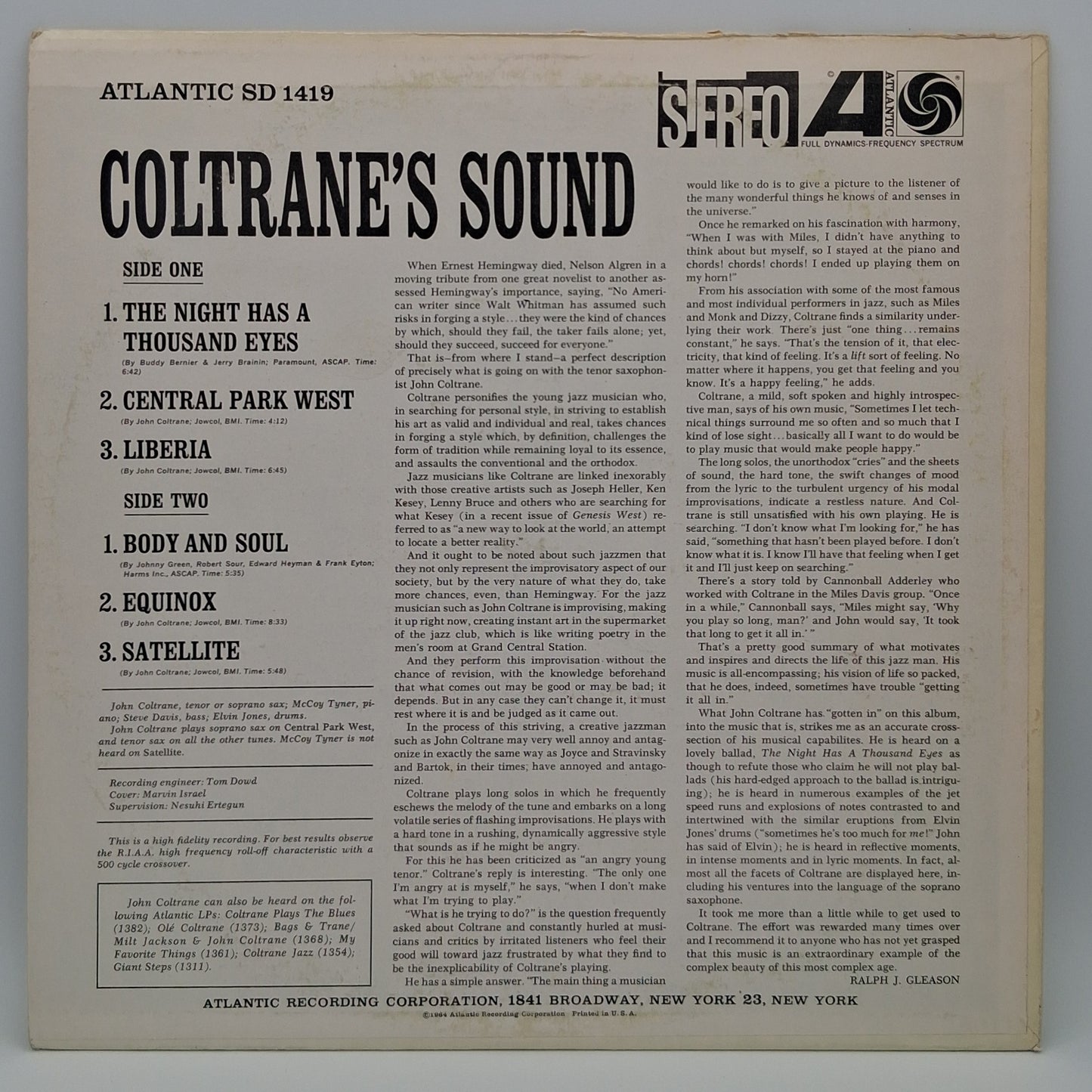 John Coltrane – Coltrane's Sound