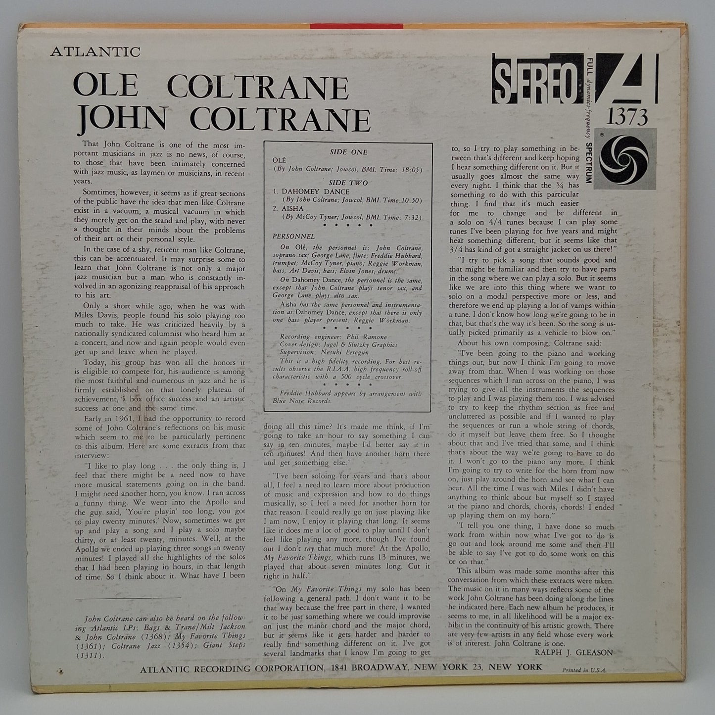 John Coltrane – Olè Coltrane