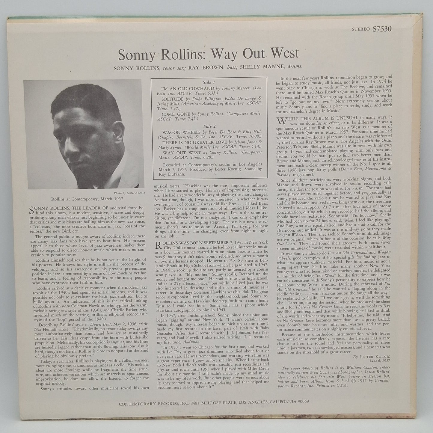 Sonny Rollins – Way Out West