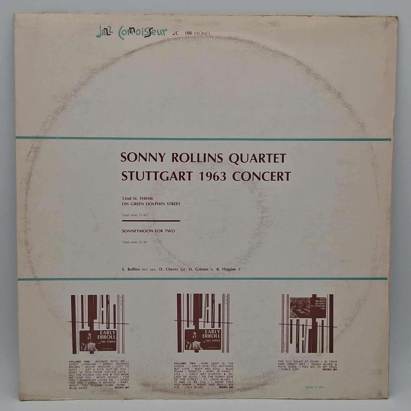 Sonny Rollins Quartet – Stuttgart 1963 Concert