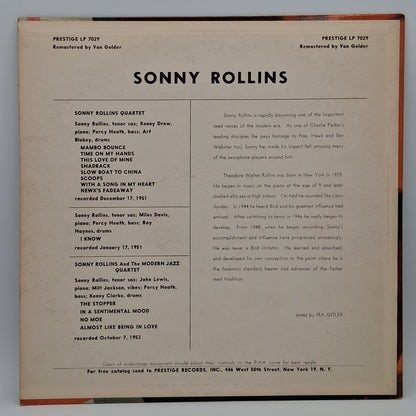 Sonny Rollins With The Modern Jazz Quartet Featuring Art Blakey And Kenny Drew – Sonny Rollins With The Modern Jazz Quartet