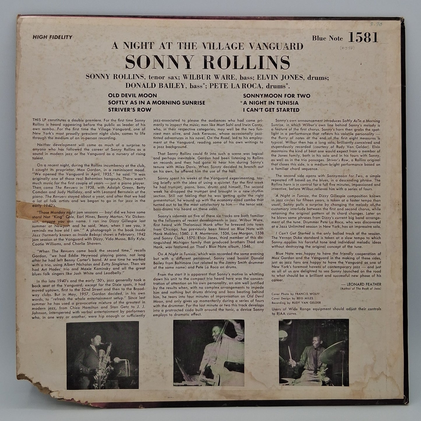 Sonny Rollins – A Night At The "Village Vanguard"