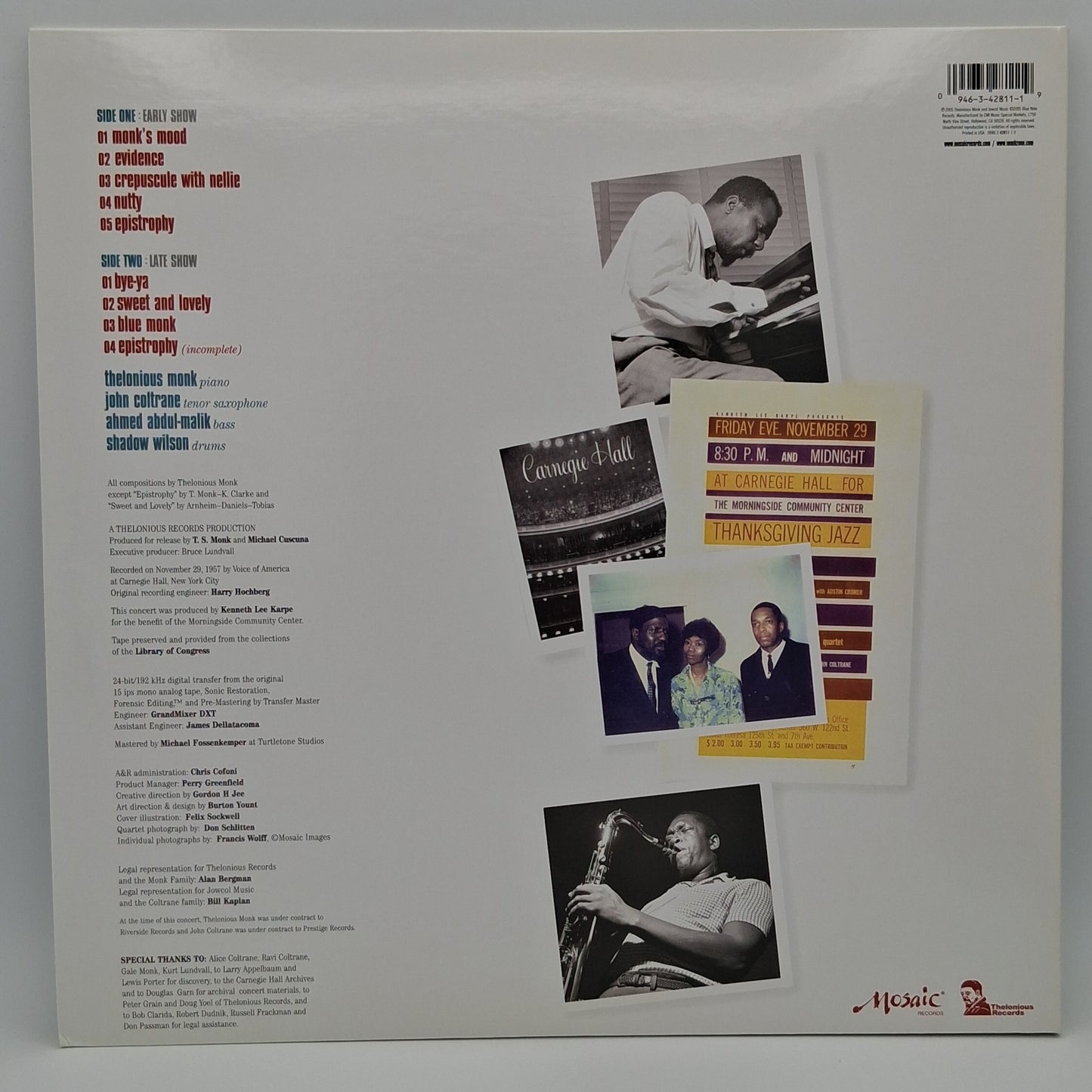 Thelonious Monk Quartet* With John Coltrane – At Carnegie Hall