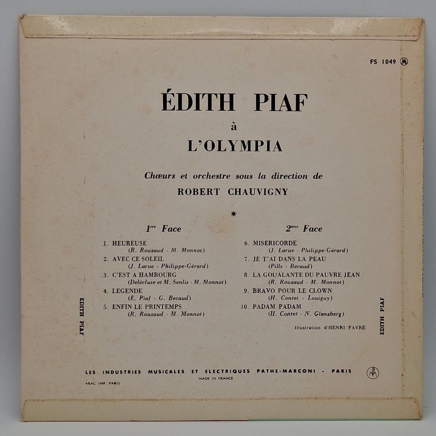 Edith Piaf – Le Tour De Chant D'Edith Piaf