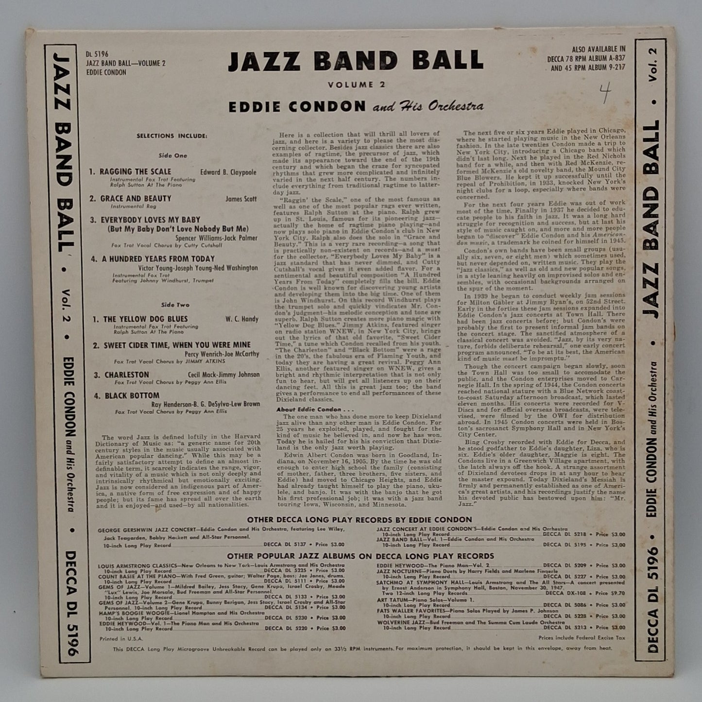 Eddie Condon And His Orchestra – Jazz Band Ball (Volume 2)