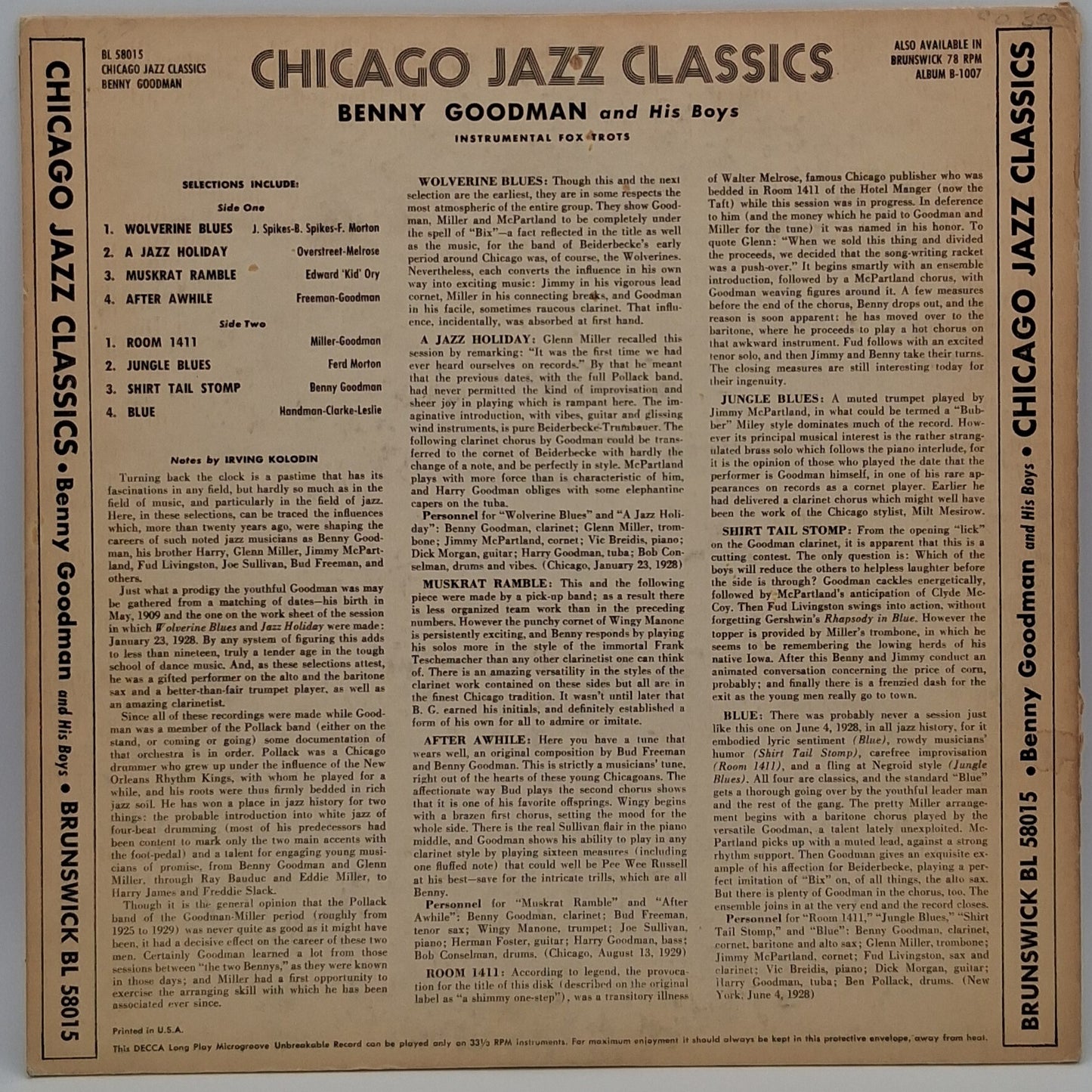 Benny Goodman And His Boys – Chicago Jazz Classics
