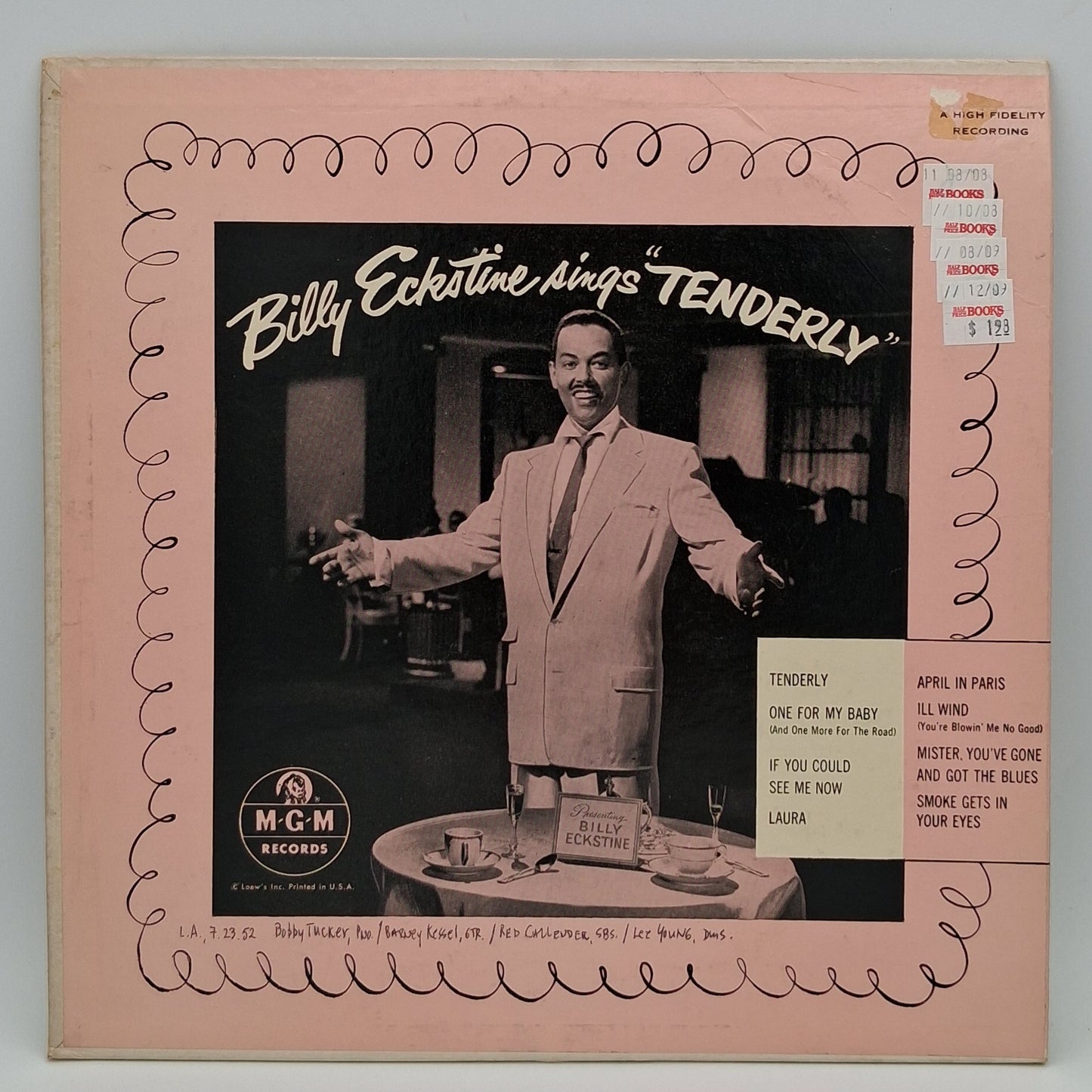 Billy Eckstine – Sings "Tenderly"
